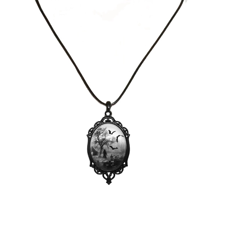 IOR Graveyard สร้อยคอค้างคาวงบเครื่องประดับชาติพันธุ์ Lariat สร้อยคอผู้หญิงสร้อยคอ