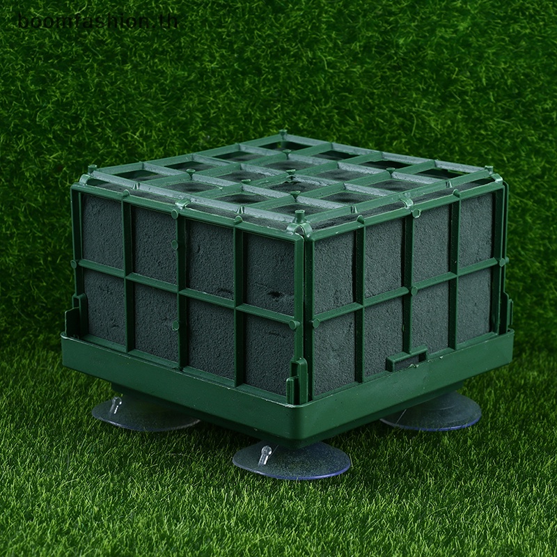 [boomfashion] 1 ชิ้นสีเขียวสแควร์ตกแต่งรถแต่งงานดอกไม้โฟมอิฐพร้อมSucker [TH]