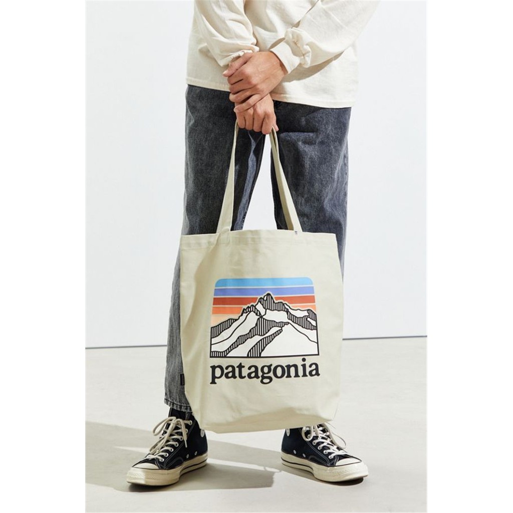 Patagonia/ กระเป๋าช้อปปิ้ง ผ้าแคนวาส ผ้าฝ้ายออร์แกนิก ทรงโท้ท เป็นมิตรต่อสิ่งแวดล้อม