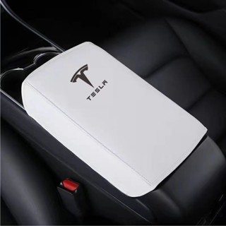 Tesla เคสหนัง แบบป้องกัน ที่พักแขน สําหรับตกแต่งภายในรถยนต์ Model3