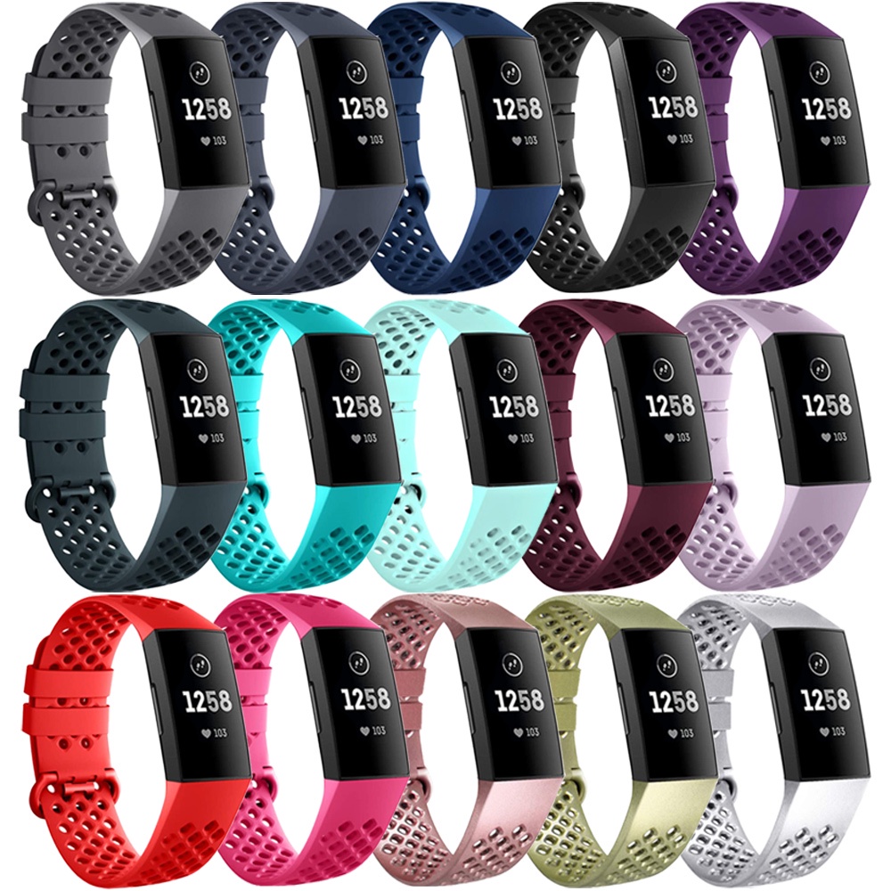 Baaletc สายนาฬิกาข้อมือ TPU แบบนิ่ม สําหรับ Fitbit Charge 4 3 Smart Watch 3 SE Charge4 Charge3
