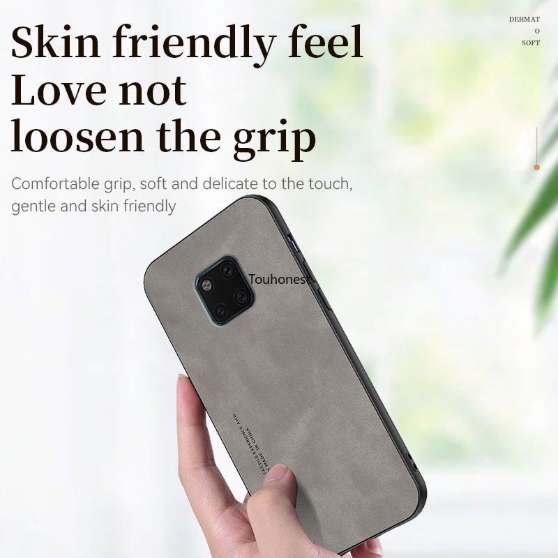 เคส Huawei Mate 20 Pro เคส Huawei Mate 20X เคส Huawei P30 Lite Case Huawei P30 Pro Case Huawei Nova 7 SE Case Huawei Nova 4E Case Huawei Y6P Case Simple Silicone Matte Frosted Textured Lambskin Leather Phone Cover Casing Cases Case TP เรียบง่าย - รูปที่ 4