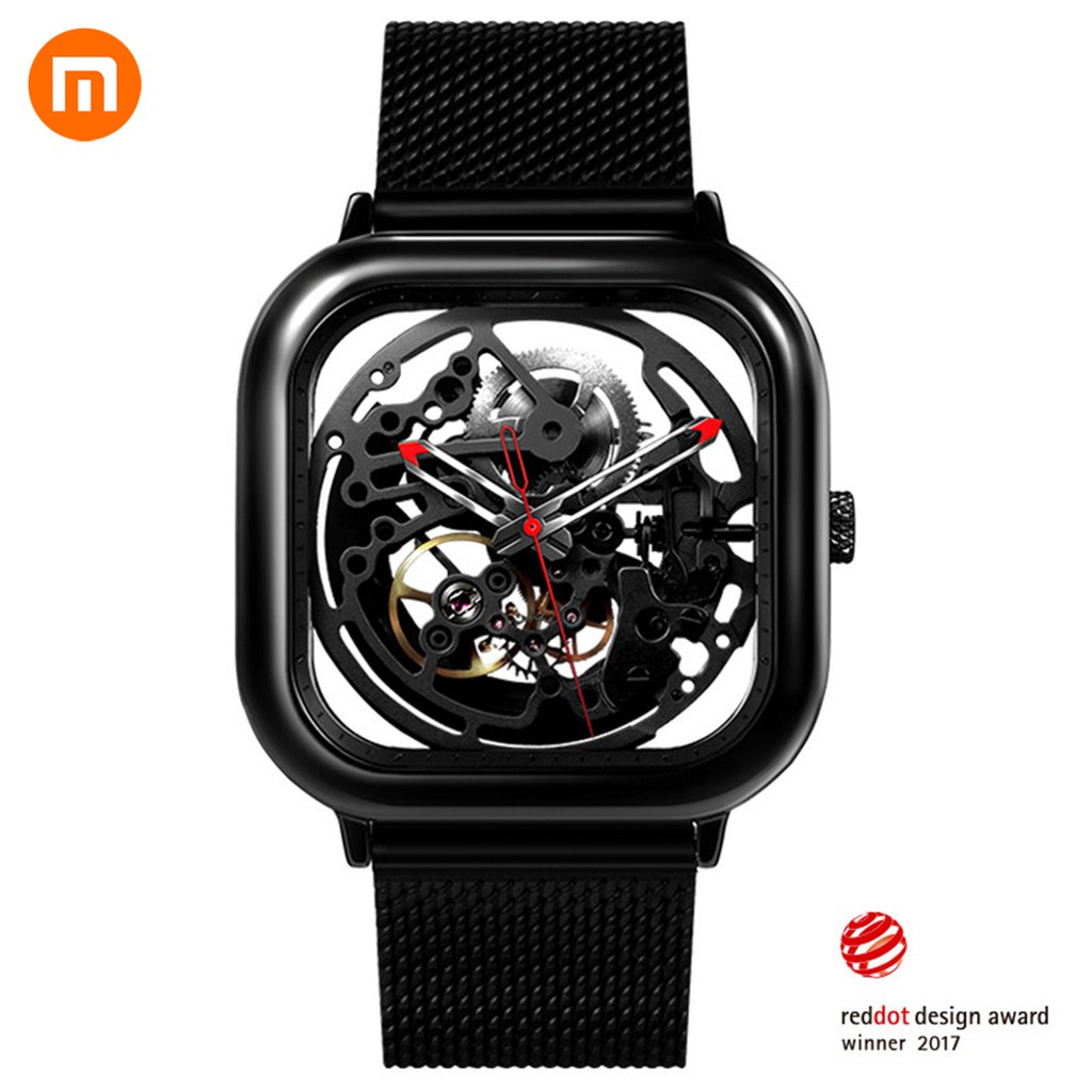 ◌New❤ Xiaomi Ciga นาฬิกาข้อมือ สายสแตนเลส สีดำ/สีเงิน 1 ชิ้น