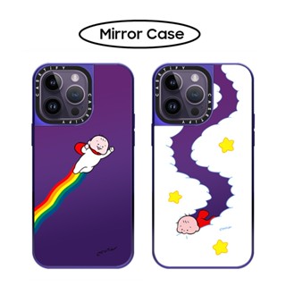 Casetify เคสโทรศัพท์มือถือแบบกระจกแข็ง ลาย Eat Your Clouds by Taro oono สีม่วง สําหรับ iPhone 11 12 13 14 Pro Max