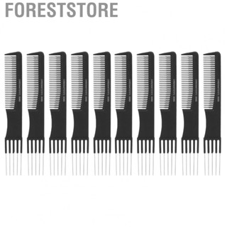 Foreststore Carbon Lift Teasing Combs  10pcs Professional Salon Teasing Combs 5 Pins Reliable  for Home