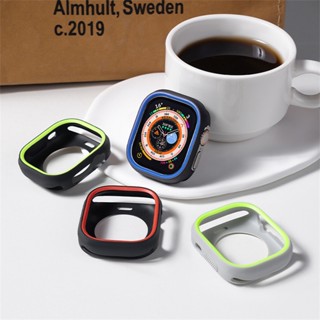 เคสนาฬิกาข้อมือ ซิลิโคนนิ่ม สองสี อุปกรณ์เสริม สําหรับ Apple Watch 8 7 6 SE 5 4 41 มม. 45 มม. 42 มม. 38 มม. iWatch 49 มม. 44 มม. 40 มม.