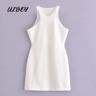 Uibey ชุดเดรส ทรงสลิมฟิต สีพื้น 2447