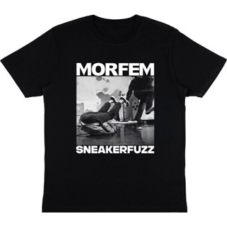 พร้อมส่ง ผ้าฝ้ายบริสุทธิ์ T-shirt     MORFEM - SNEAKERFUZZ  T-SHIRT BAND MORFEM   BAJU BAND HITAM MORFEM   PRIA WANITA