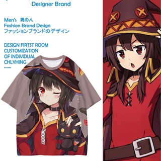 เสื้อยืดแขนสั้น พิมพ์ลายอนิเมะ Jason KonoSuba: An Explosion on This Wonderful World สําหรับผู้ชาย และผู้หญิง