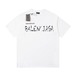 Balencia * ga (Label) เสื้อยืด พิมพ์ลายปารีส คุณภาพสูง