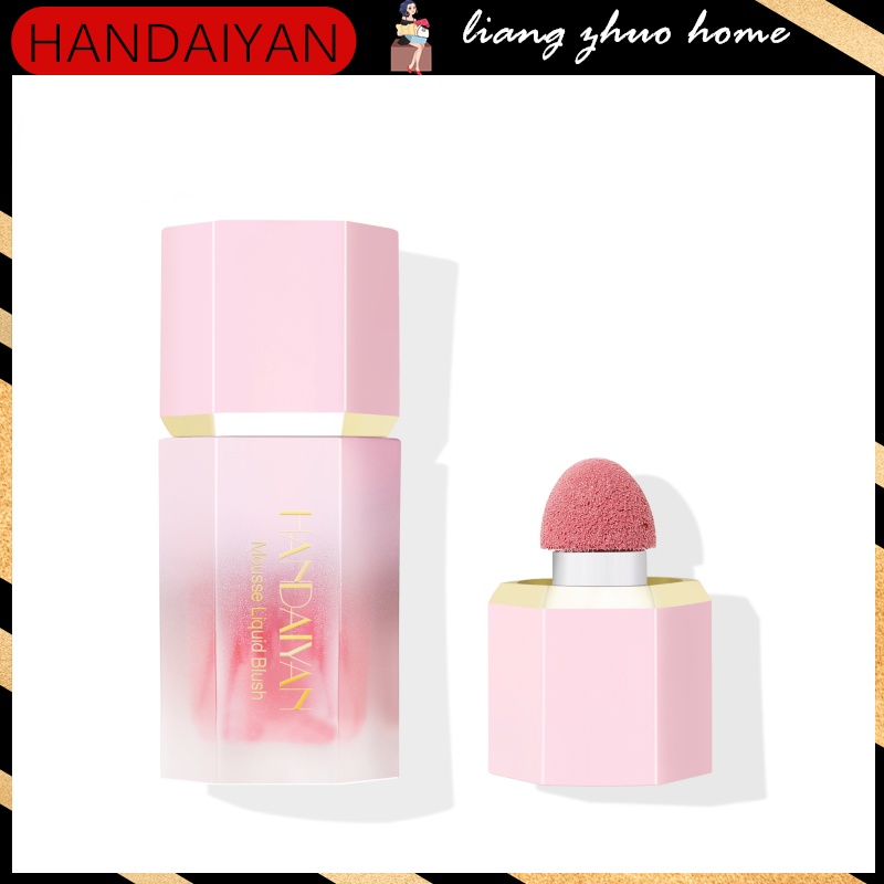 Handaiyan บลัชออนเนื้อลิควิด บลัชออน ครีมเจล บํารุงหน้า กันน้ํา อเนกประสงค์ ตาและริมฝีปาก แต่งหน้า บลัชออน แท่งเครื่องสําอาง พร้อมฟองน้ํา