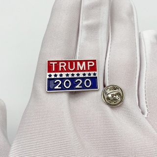 Trump 2020 เข็มกลัดโลหะ รูปทรัมป์ US Presidential Election Pin สําหรับเสื้อผ้า หมวก