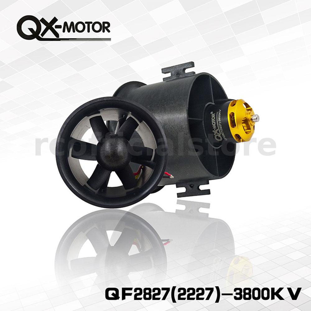 Qx-motor มอเตอร์ไร้แปรงถ่าน 70 มม. EDF QF2827 3500KV 6 ใบ สําหรับเครื่องบินบังคับ