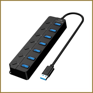 ฮับแยกสาย USB พร้อมไฟแสดงสถานะ สําหรับคอมพิวเตอร์ PC คีย์บอร์ด เมาส์