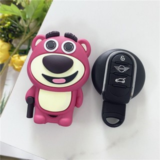 MINI COOPER pink key case COUNTRYMAN CABRIO Paceman JCW CLUBMAN F54 F55 F56 F57 F60 cartoon bear cute key case