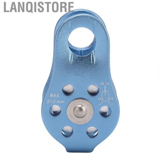 Lanqistore Climbing Single Rope Pulley Fixed Eye Climbing Pulley Strong Bearing  Al Mg Alloy Reduce Rope Wear for Mountaineering