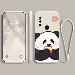 เคส vivo V15 เคส กรณีโทรศัพท์นิ่มรูปแบบหมีแพนด้าโชคดี