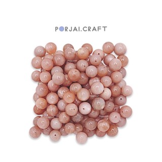 Peach Moonstone beads ลูกปัดพีชมูนสโตน