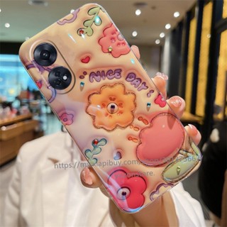 พร้อมส่ง เคสโทรศัพท์มือถือแบบนิ่ม ลายดอกไม้ 3D สําหรับ OPPO A98 5G 2023 เคส Phone Case