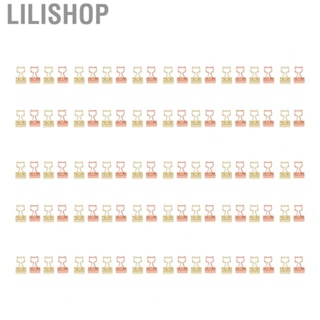 Lilishop 100pcs  Binder Clips For Student 2 Colors Metal Office Binder Clips※