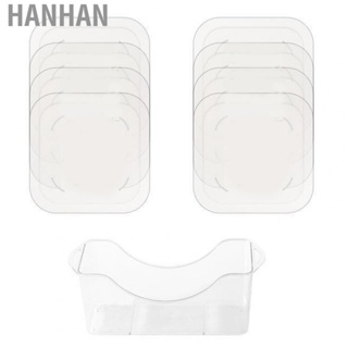 Hanhan Table Garbage Spit  Dish  9Pcs Dessert  Cartoon Transparent Letter Space Saving  for Placing Potato Chips