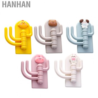 Hanhan Adhesive Hook  Cute Adhesive Hook  Shaped 180 Degrees Rotation  for Towels