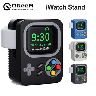 Qgeem แท่นชาร์จซิลิโคน แนวเรโทร สําหรับ iWatch 8 7 6 5 4 3 SE 45 มม.