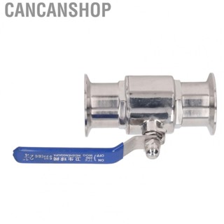 Cancanshop Stainless Steel Ball Valve  Sanitary Ball Valve Professional Durable Quick Opening with Clamping Ferrule for Industrial Use