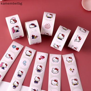 Kamembetbg สติกเกอร์ ลายการ์ตูนน่ารัก ทรงกลม สําหรับติดตกแต่งของเล่น 500 ชิ้น ต่อม้วน