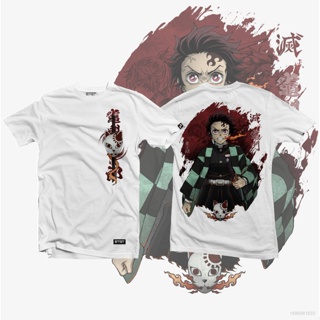 Cool เสื้อยืดลําลอง แขนสั้น พิมพ์ลายกราฟฟิค Demon Slayer Tanjiro พลัสไซซ์ สไตล์ฮาราจูกุ สําหรับผู้ชาย และผู้หญิง