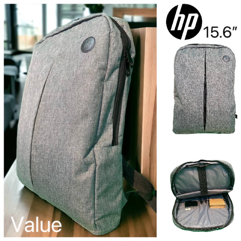 [HP02] กระเป๋าเป้โน้ตบุ๊ค สะพายหลัง15.6” กระเป๋านักเรียน น้ำหนักเบา