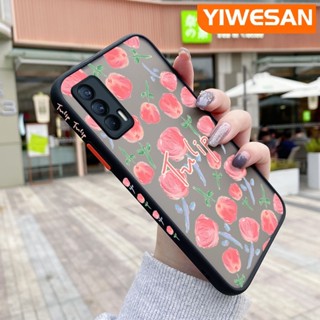 เคสโทรศัพท์มือถือ ซิลิโคนนิ่ม ใส กันกระแทก เต็มจอ ลายดอกกุหลาบ สําหรับ Realme V15 5G