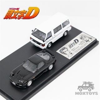 โมเดลรถยนต์ Nissan 1:64 Van White &amp; Mazda Kyoko lwase Amemiya Initial D Diecast สีดํา