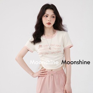 Moon  เสื้อครอป เสื้อแฟชั่นผู้หญิง y2k สีพื้น สําหรับผู้หญิง ใส่ไปคลับ ปาร์ตี้ 2023 NEW23061303 สบาย คุณภาพสูง สวย Trendy A29J1LB 36Z230909