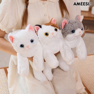 Ameesi หมอนตุ๊กตาแมวจําลอง 3D แบบนิ่ม ของขวัญวันเกิด