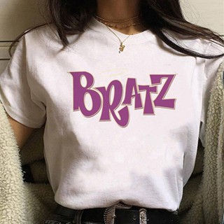 Bratz เสื้อยืด พิมพ์ลายการ์ตูนมังงะ สไตล์ญี่ปุ่น สตรีท สําหรับผู้หญิง