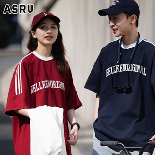 ASRV เสื้อยืด ใหม่ ins แฟชั่นน้ำแบรนด์มาตรฐานน้ำฮาราจูกุทุกวันรอบคอชายหนุ่มยอดนิยมแขนสั้นอารมณ์เสื้อยืด