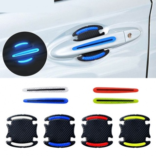 ⚡READYSTOCK⚡8x 3D Car Door Handle Cup Cover-Scratch Protector Safety Reflective Stickers