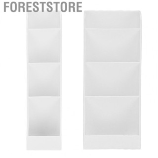 Foreststore Makeup Brush Holder  4 Slots Exquisite Cosmetic Brush Holder White  for Desk Storage