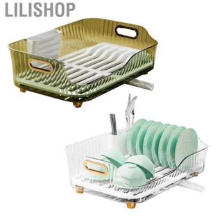 Lilishop Dish Drying Rack  Multifunctional Dish Rack Hollow Out Visualize Plastic Partition Storage  for Kitchen