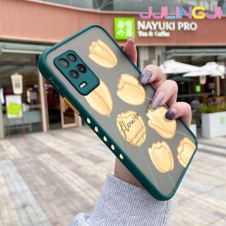 เคสโทรศัพท์ ซิลิโคนนิ่ม ใส กันกระแทก ลายดอกไม้สีเหลือง แฟชั่น สําหรับ Realme 8 5G 8s 5G Q3i V13 5G Narzo 30 Narzo 50 5G Q3 8i