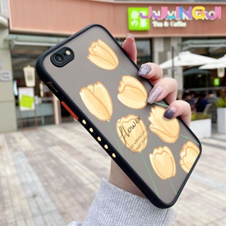 เคสซิลิโคนนิ่ม แบบใส ขอบสี่เหลี่ยม กันกระแทก ลายดอกไม้สีเหลือง สําหรับ iPhone 6 6 Plus 6s 6s Plus