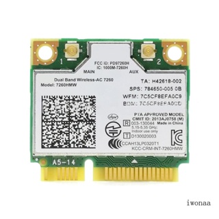 Iwo การ์ด Wifi ไร้สาย Pci-e ขนาดเล็ก 7260HMW 7260AC BT4 0 2 4 5Ghz บลูทูธ