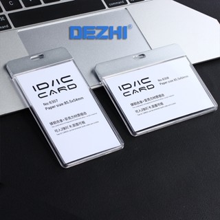 Dezhi- ใหม่ ที่ใส่บัตรประจําตัวประชาชน แบบอะคริลิคใส ไม่มีสายคล้อง วัสดุโลหะ