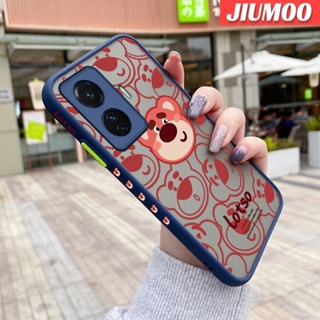 เคสซิลิโคนนิ่ม แบบใส ขอบสี่เหลี่ยม ลายหมีสตรอเบอร์รี่ กันกระแทก สําหรับ VIVO T1 5G T1 Pro S15E Iqoo Z6 Pro S9 S9e