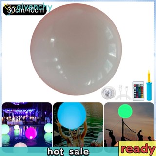ลูกบอลเป่าลม มีไฟ LED เรืองแสง อุปกรณ์เสริม สําหรับเล่นกีฬาทางน้ํา ปาร์ตี้