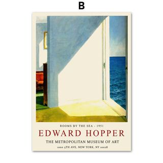 โปสเตอร์ผ้าใบ พิมพ์ลาย Edward Hopper Night Windows American Realism สไตล์นอร์ดิก สําหรับตกแต่งผนังบ้าน 69F 0511