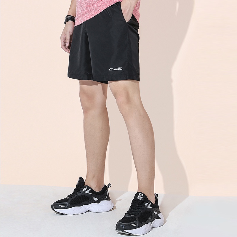 CAMEL SPORTS ผู้หญิง ยิม กางเกงขาสั้น วิ่ง แห้งเร็ว ออกกําลังกาย ฟิตเนส กีฬา ระบายอากาศ สบาย ๆ ยืดหยุ่น ชายหาด
