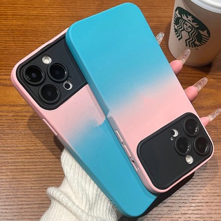 เคสไอโฟน 14 pro max 11 ไอโฟน 14 14Pro 14Promax มีโลโก้ TPU soft case ไล่ระดับสี  for ไอโฟน ซิลิโคนเหลวนุ่ม iphone 14 13 12 Pro max iP11 Promax