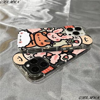 เคสโทรศัพท์มือถือแบบนิ่ม ใส ลายสัตว์น่ารัก สําหรับ Iphone 11plus 1312 14promax 8 xr sins7 XWW9